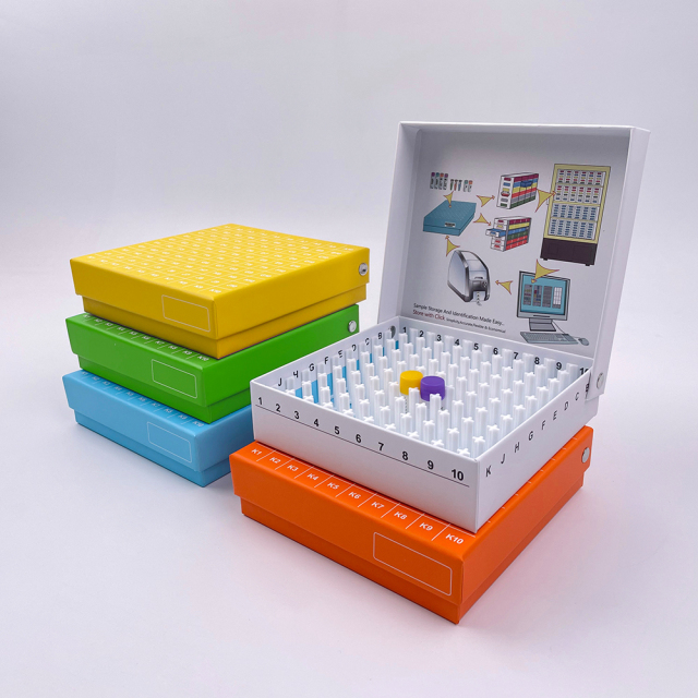 Hinged lid Cardboard Cryo Boxes