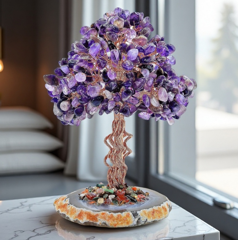 Amethyst Intuition & Grounding Agate Tree