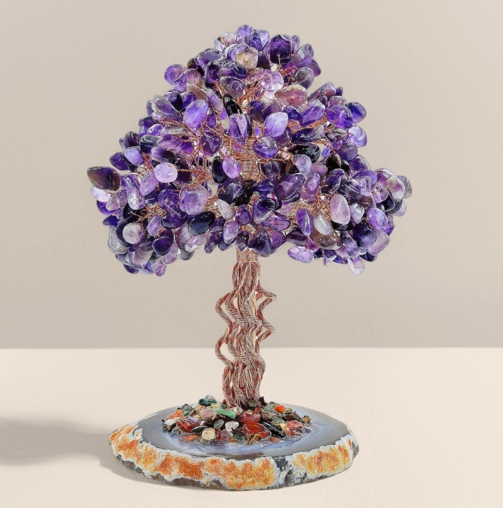Amethyst Intuition & Grounding Agate Tree