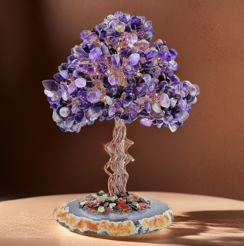 Amethyst Intuition & Grounding Agate Tree