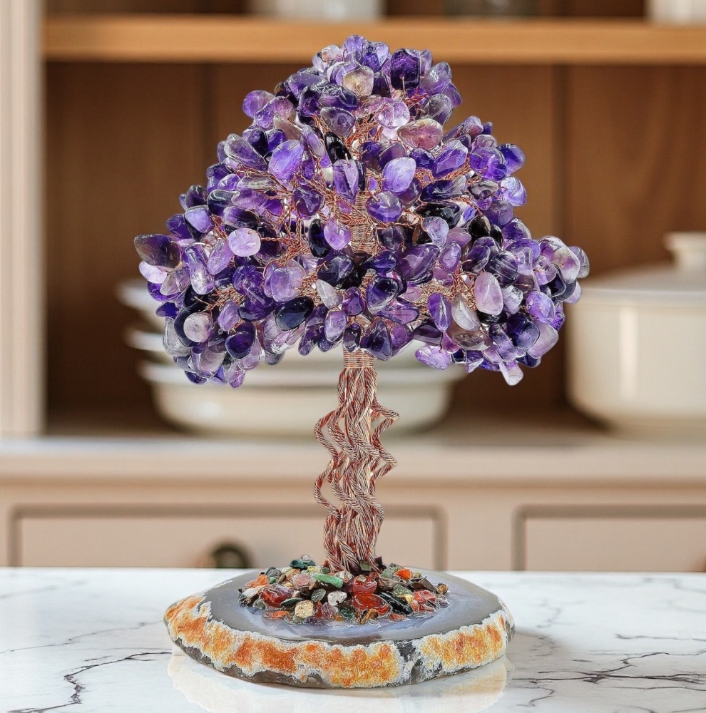 Amethyst Intuition & Grounding Agate Tree