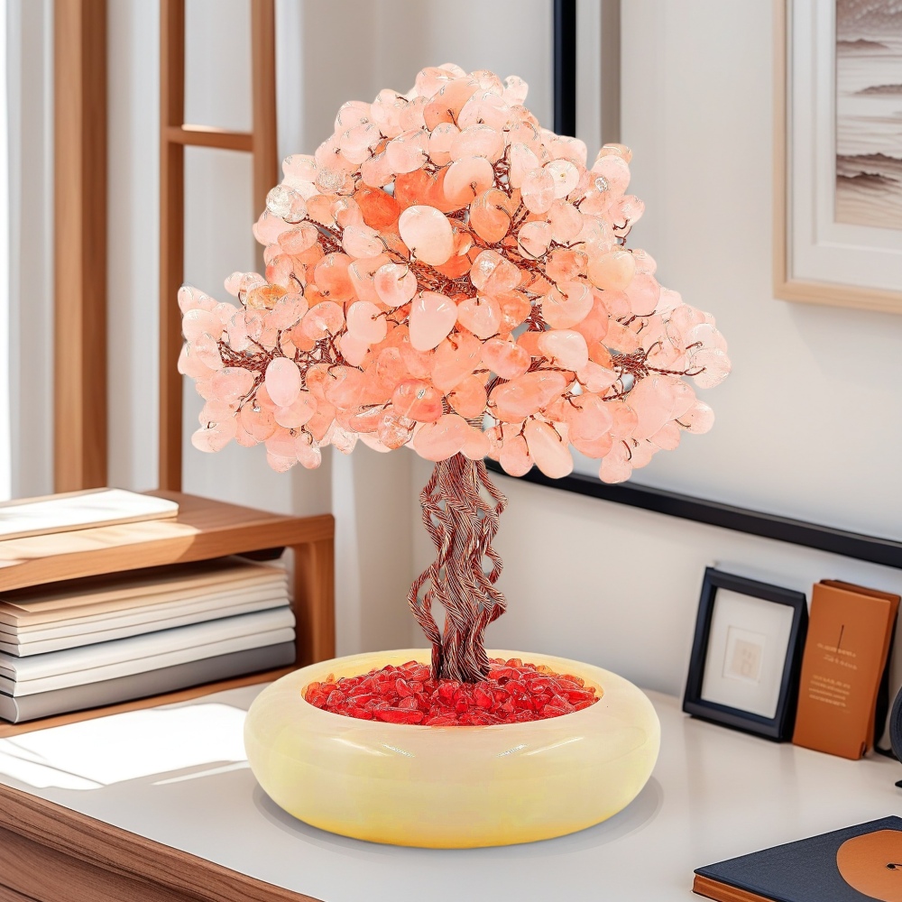 Rose Quartz Feng Shui Tree for Love & Harmony