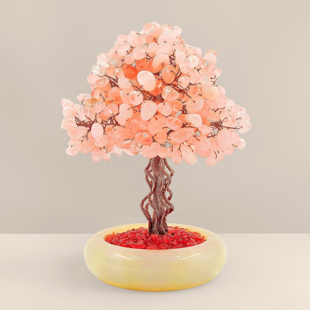Rose Quartz Feng Shui Tree for Love & Harmony
