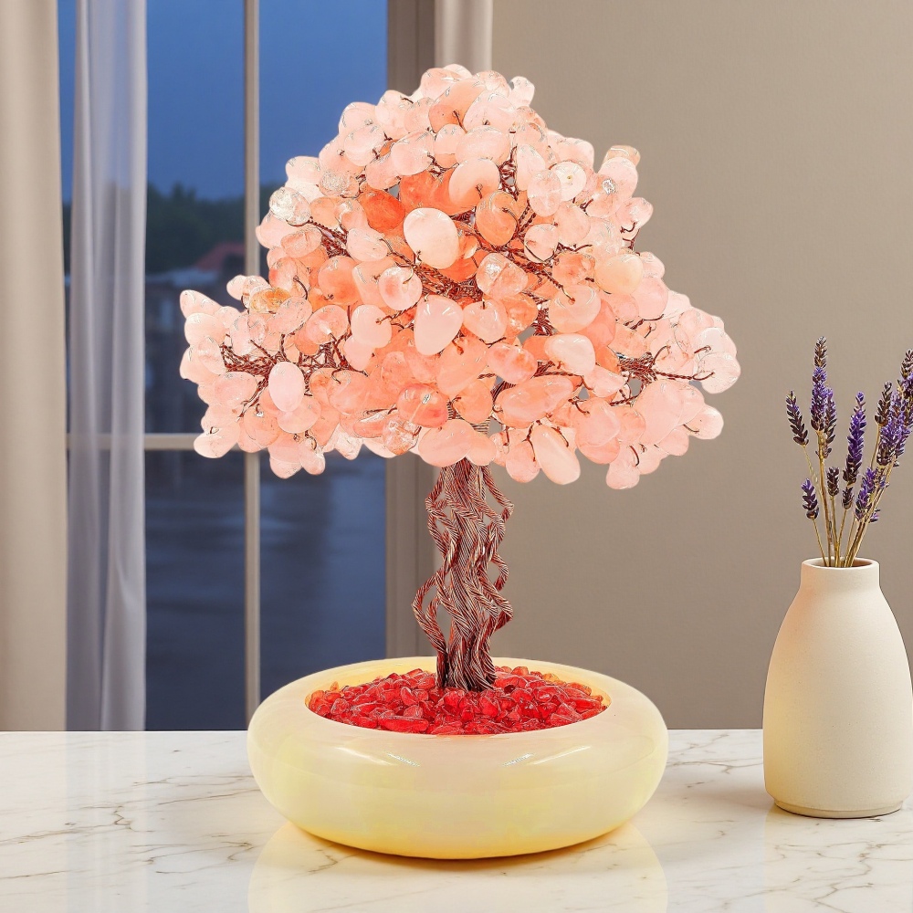 Rose Quartz Feng Shui Tree for Love & Harmony