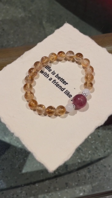 Abundance Clarity Heart Vibe Triple Stone Bracelet