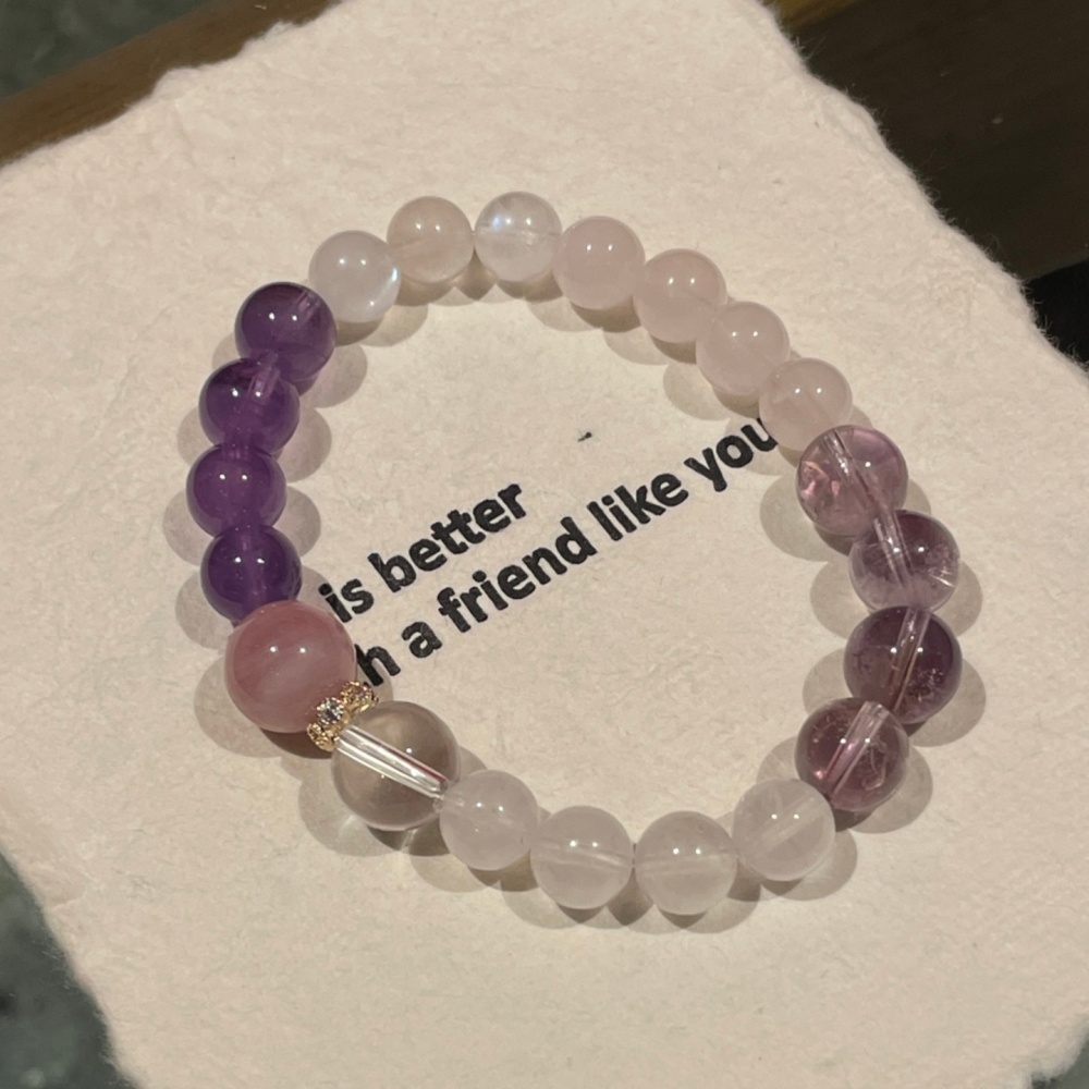 Lavender Pink Lunar Four Crystal Emotional Balance Talisman