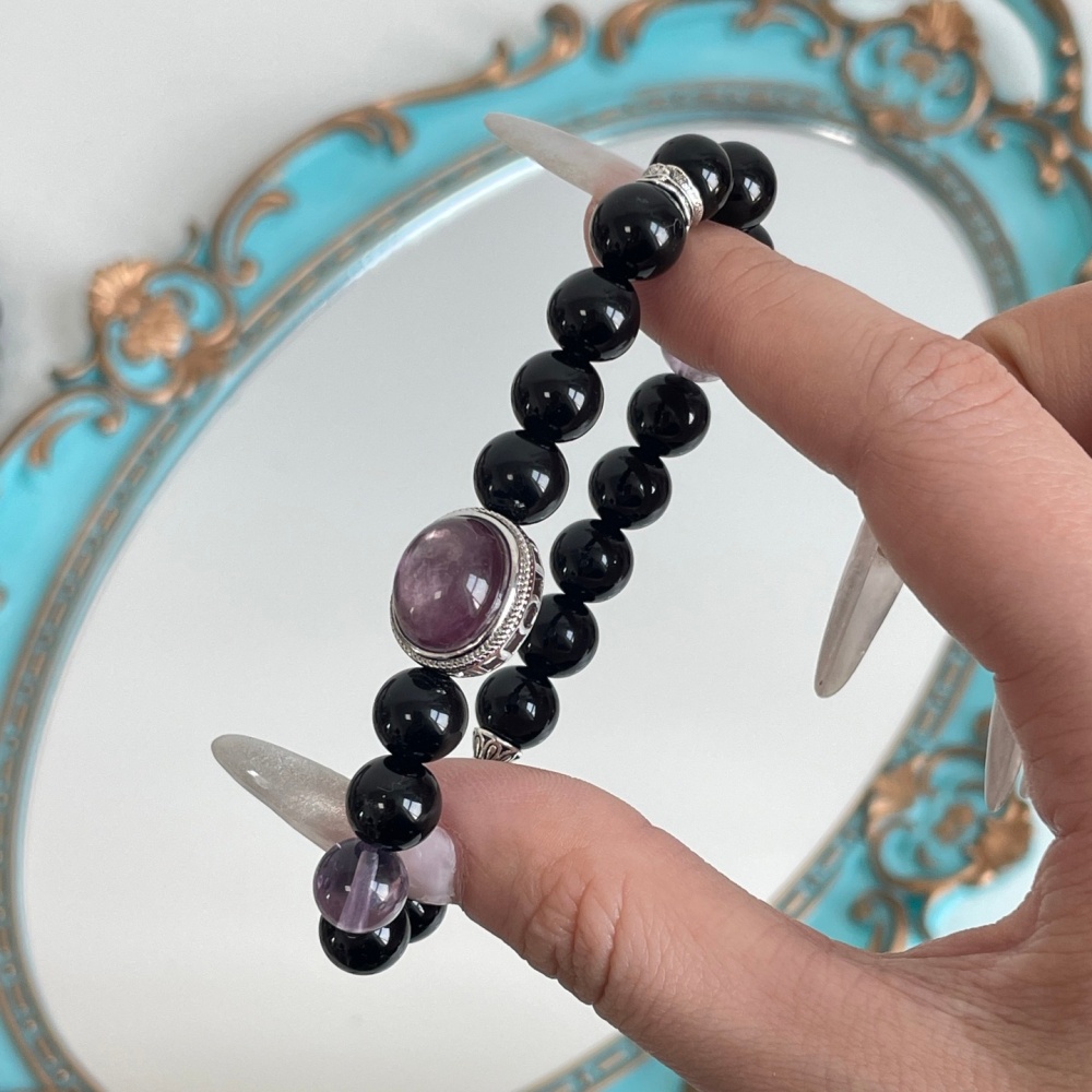 Stress Release & Aura Shield Mixed Gemstone Bracelet