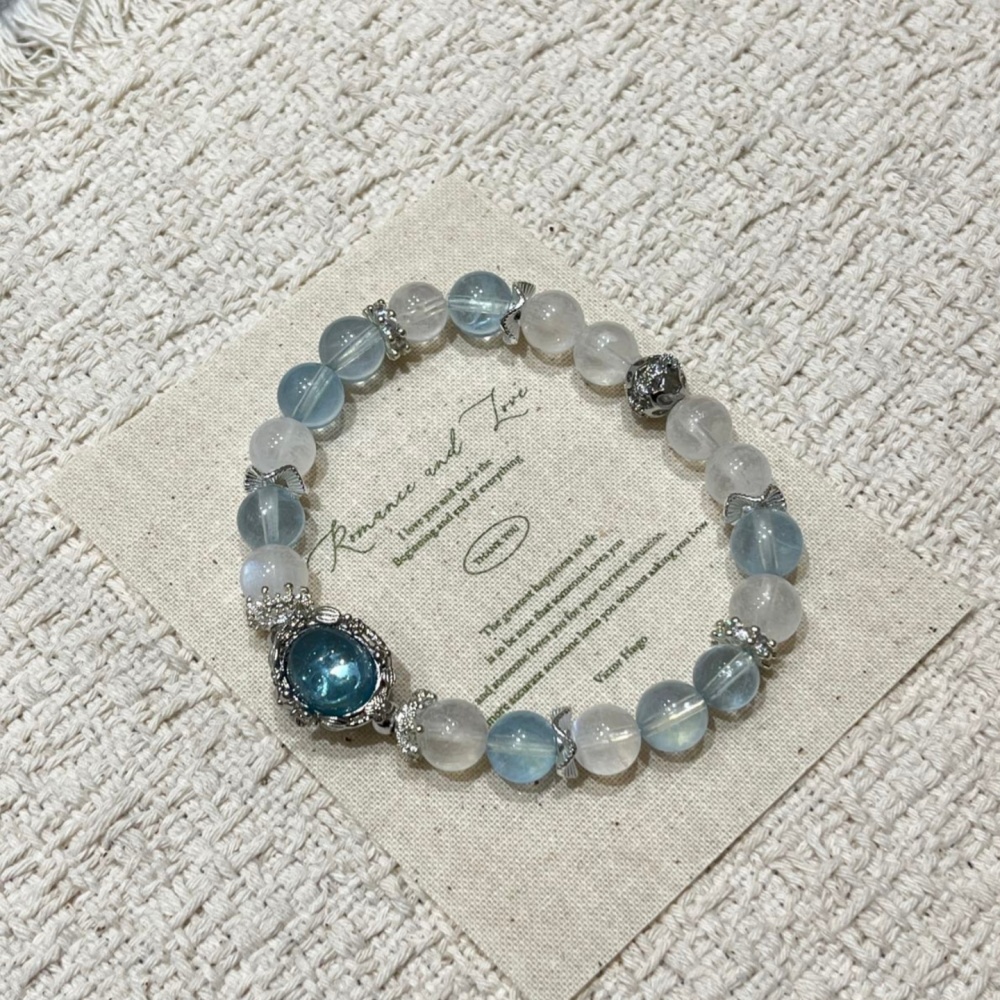 Gentle Ocean Stress Relief Lunar Healing Two Gem Talisman