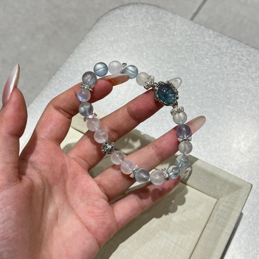Gentle Ocean Stress Relief Lunar Healing Two Gem Talisman