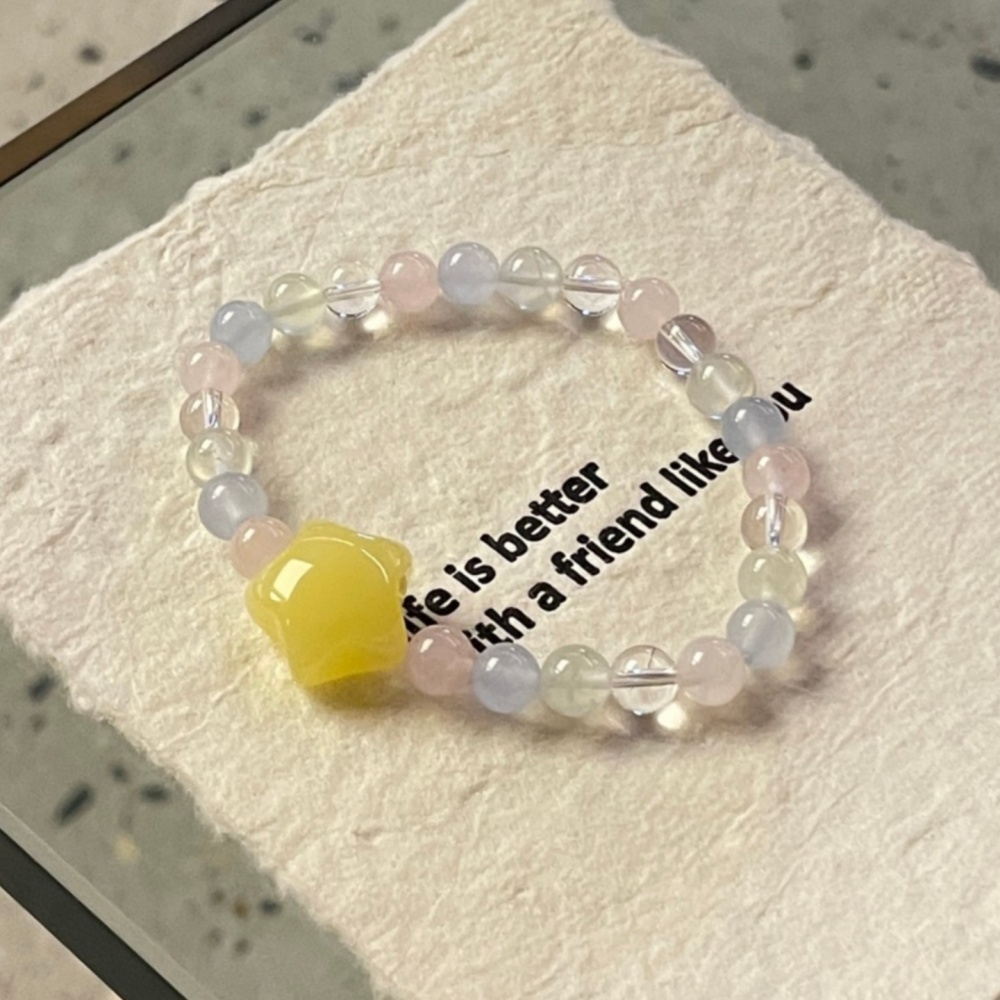Self-Love & Emotional Calm Four Gem Pastel Healing Bracelet