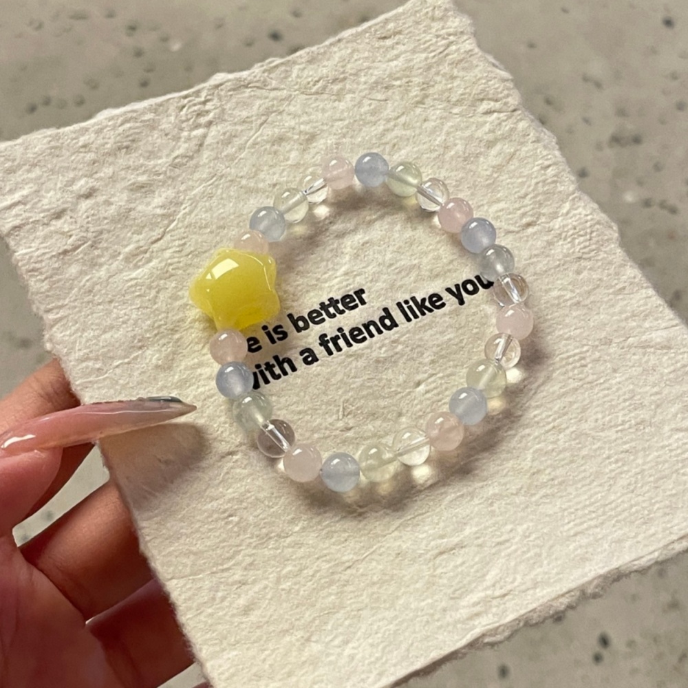 Self-Love & Emotional Calm Four Gem Pastel Healing Bracelet