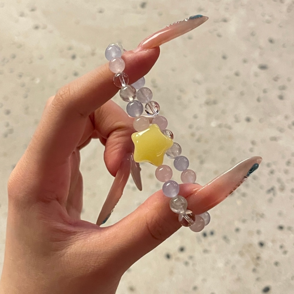 Self-Love & Emotional Calm Four Gem Pastel Healing Bracelet