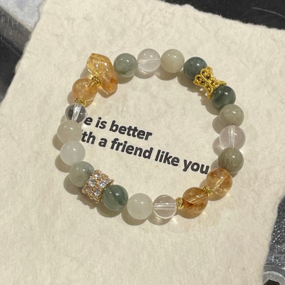 Earth Tone Five Crystal Prosperity Bracelet