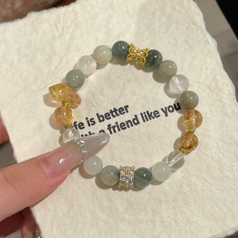Earth Tone Five Crystal Prosperity Bracelet