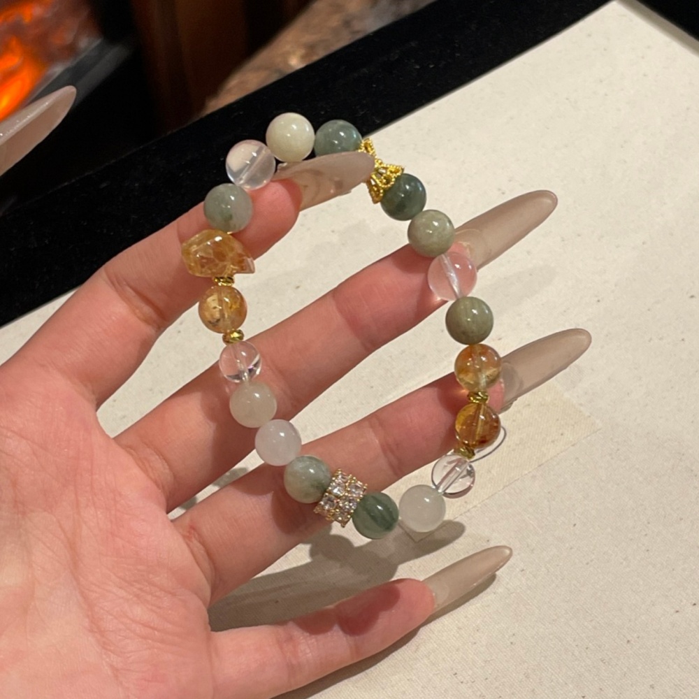 Earth Tone Five Crystal Prosperity Bracelet