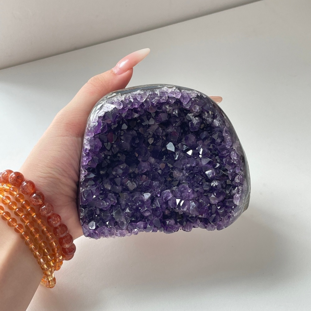 Hill Shape Amethyst Self-Standing Geode