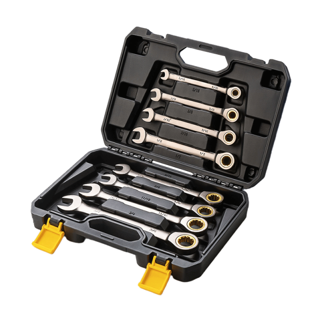 Black nickle ratchet wrench blow molded box,Black nickle ratchet wrench,ouma