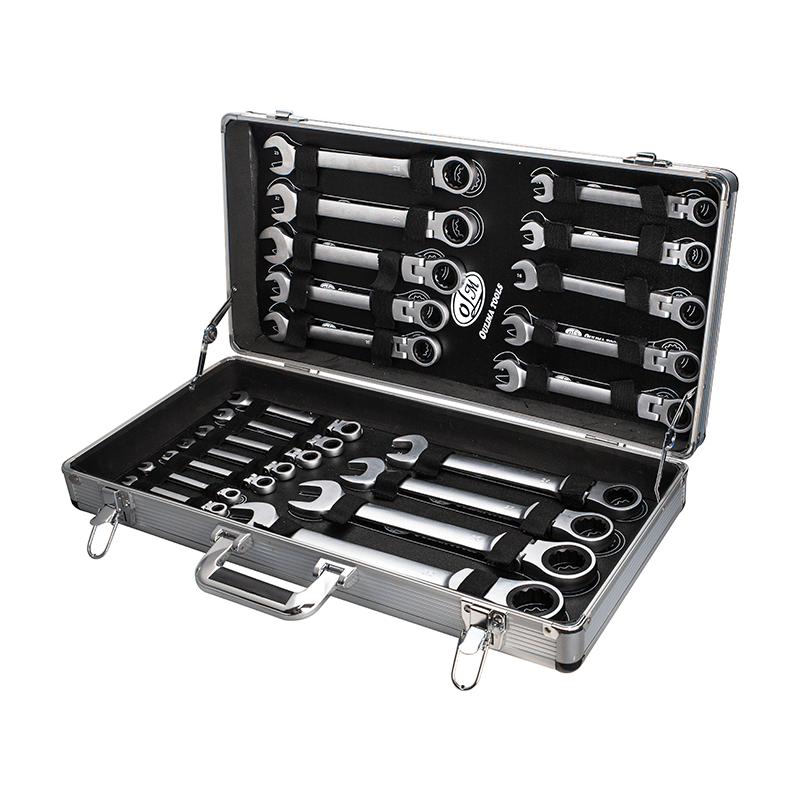 Flexible Head Ratchet Wrench in Alu Box with Handle,Flexible Head Ratchet Wrench in Alu Box,ouma