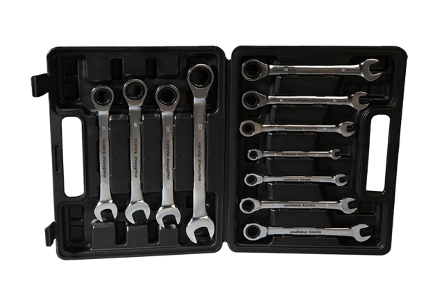 Fixed Head Ratchet Blow Molding Box Set,Matte ratchet wrench,ouma