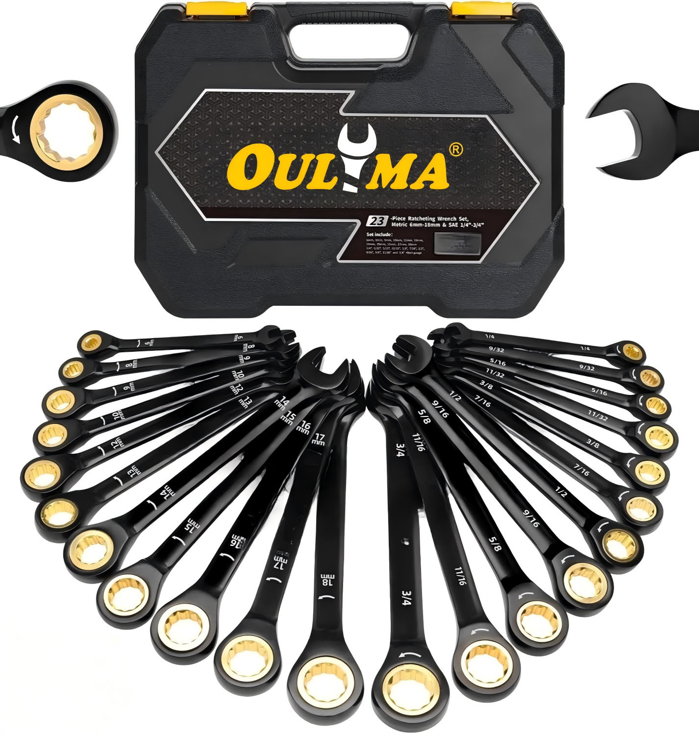 Fixed Head Ratchet Blow Molding Box Set,Matte ratchet wrench,ouma