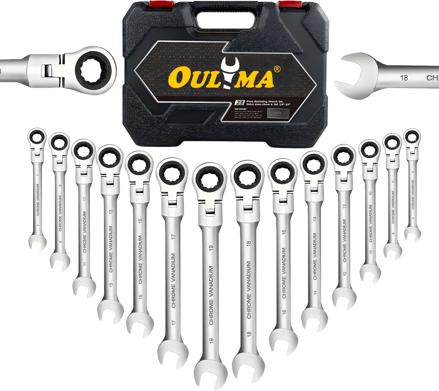 Flexible Ratchet Wrench Blow Molded Box Set,Matte ratchet wrench,ouma