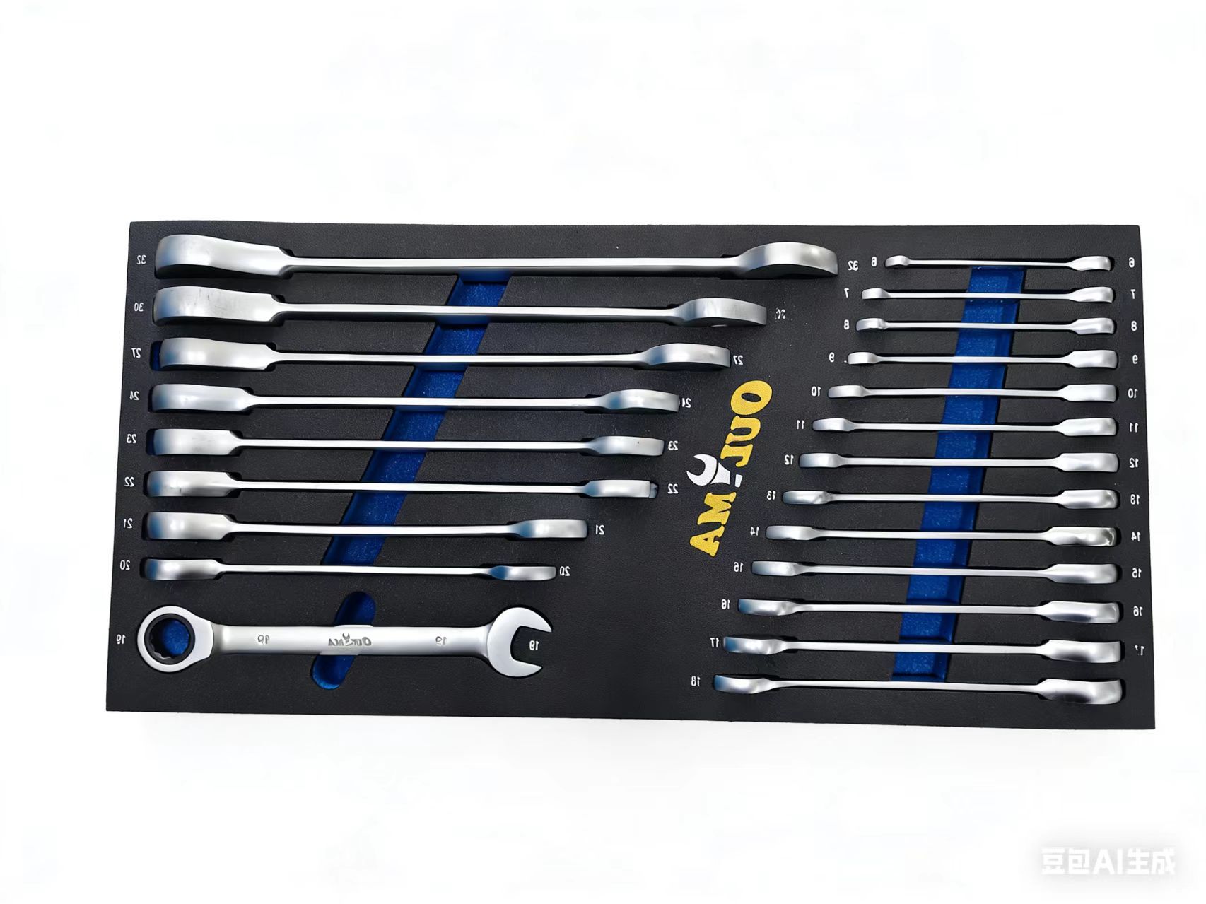 EVA Tray Ratchet Wrench Set,Black Chrome ratchet wrench,ouma