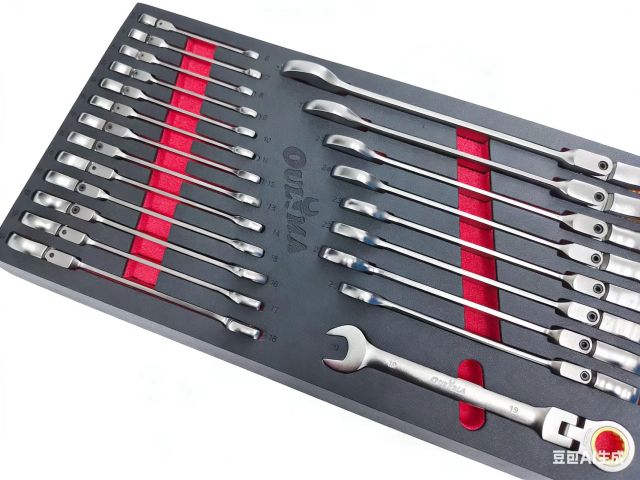 EVA Tray Ratchet Wrench Set,Black Chrome ratchet wrench,ouma