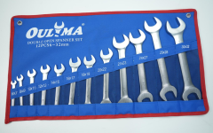 Double-Open Wrench Set Heavy Duty Metric| wrench set for mechanic,Double-Open Wrench Canvas Bag Set,ouma