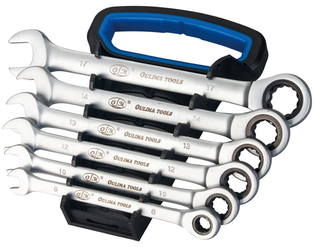 12Pcs Ratchet Wrench Set | Heavy Duty Metric Spanner | Hand Tool Set for Garage,Fixed Head Ratchet Wrench Plastic Rack| Professional Ratchet Wrench,ouma
