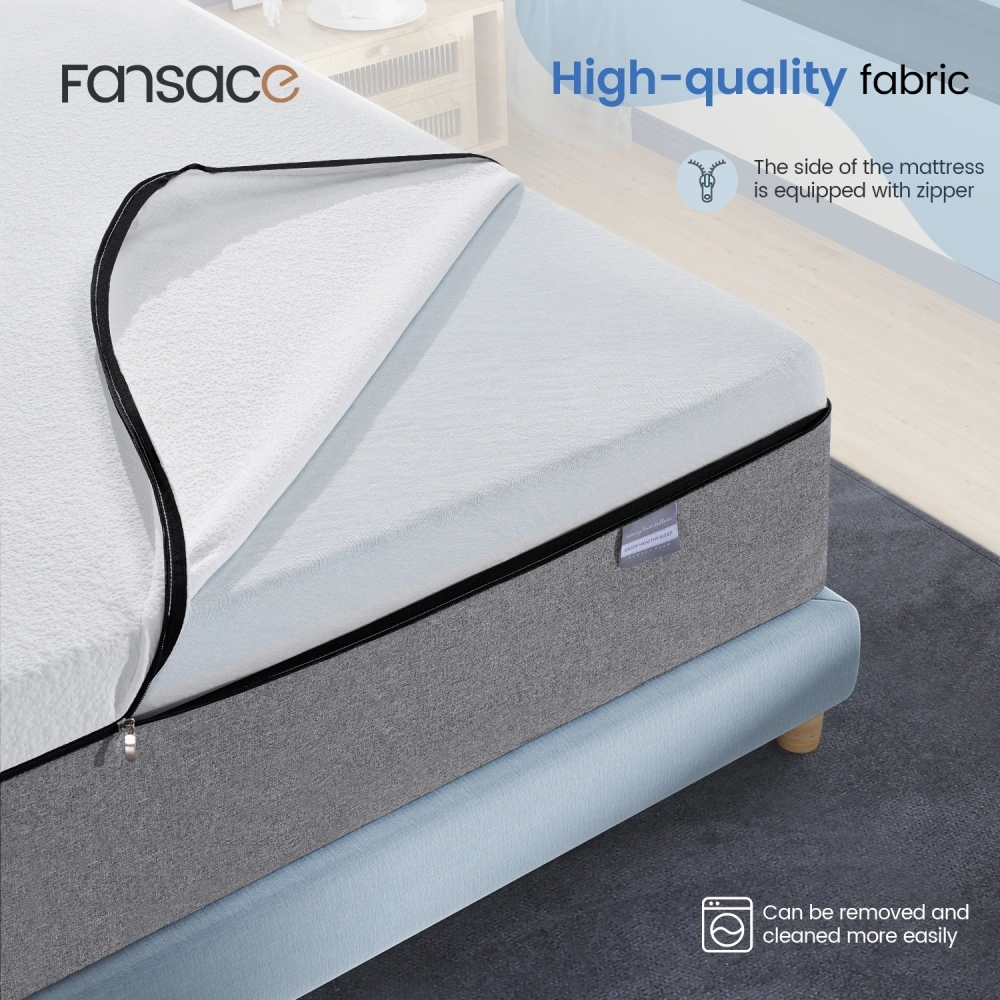 【FirmCare Series】10 inch Gel Memory Foam Mattress for Pressure Relief & Back Pain Washable Breathable Cover With Non-Slip Bottom No-Fiberglass