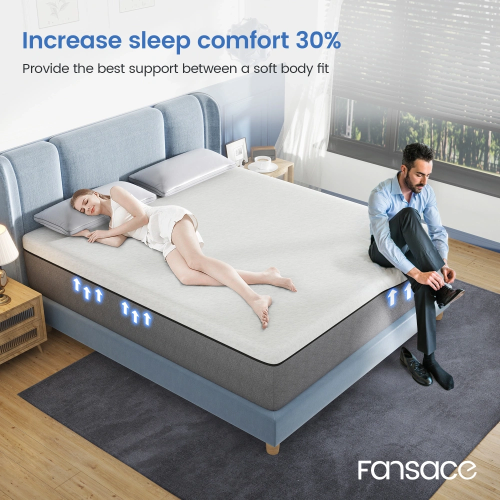 【FirmCare Series】10 inch Gel Memory Foam Mattress for Pressure Relief & Back Pain Washable Breathable Cover With Non-Slip Bottom No-Fiberglass