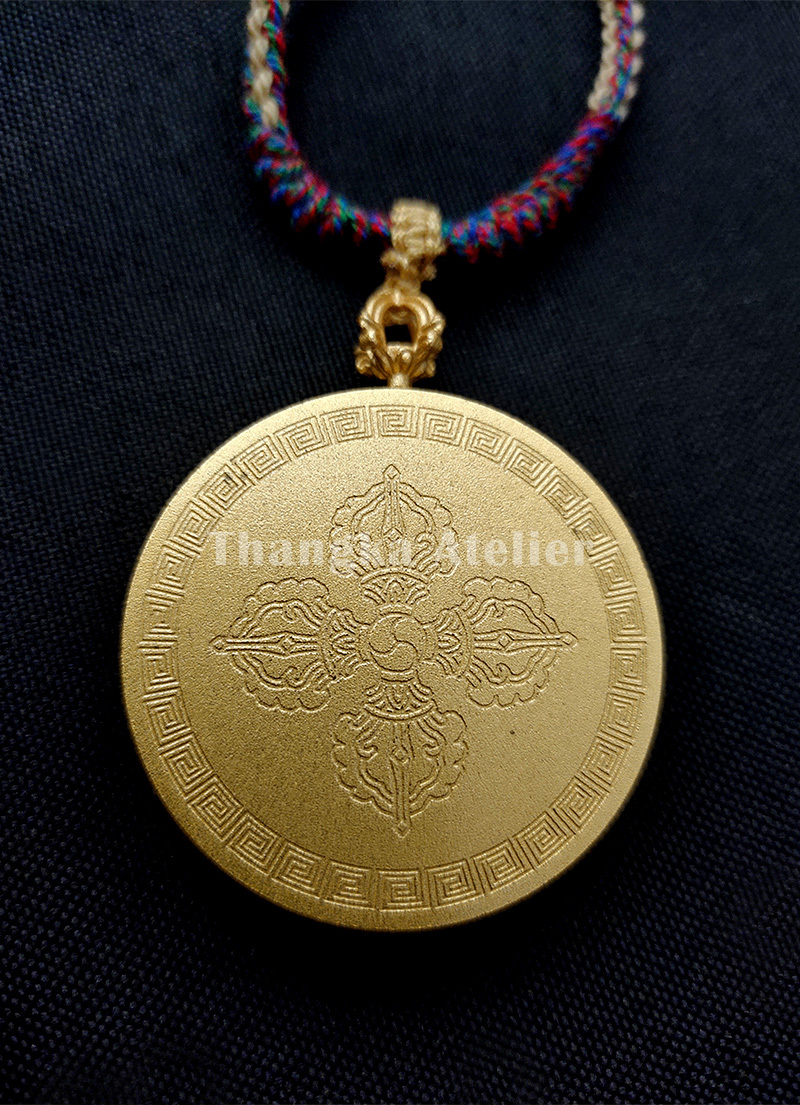 Ghau Thangka Locket | Om Mantra Tibetan Amulet for Protection, Blessings, Meditation, Spiritual Energy | Unique Spiritual Gift