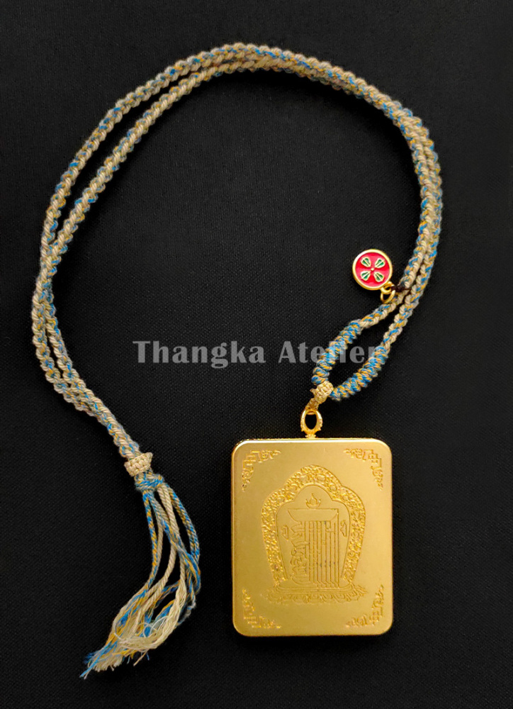 Hand-Painted Buddha Vairochana Thangka | Locket Thangka Amulets