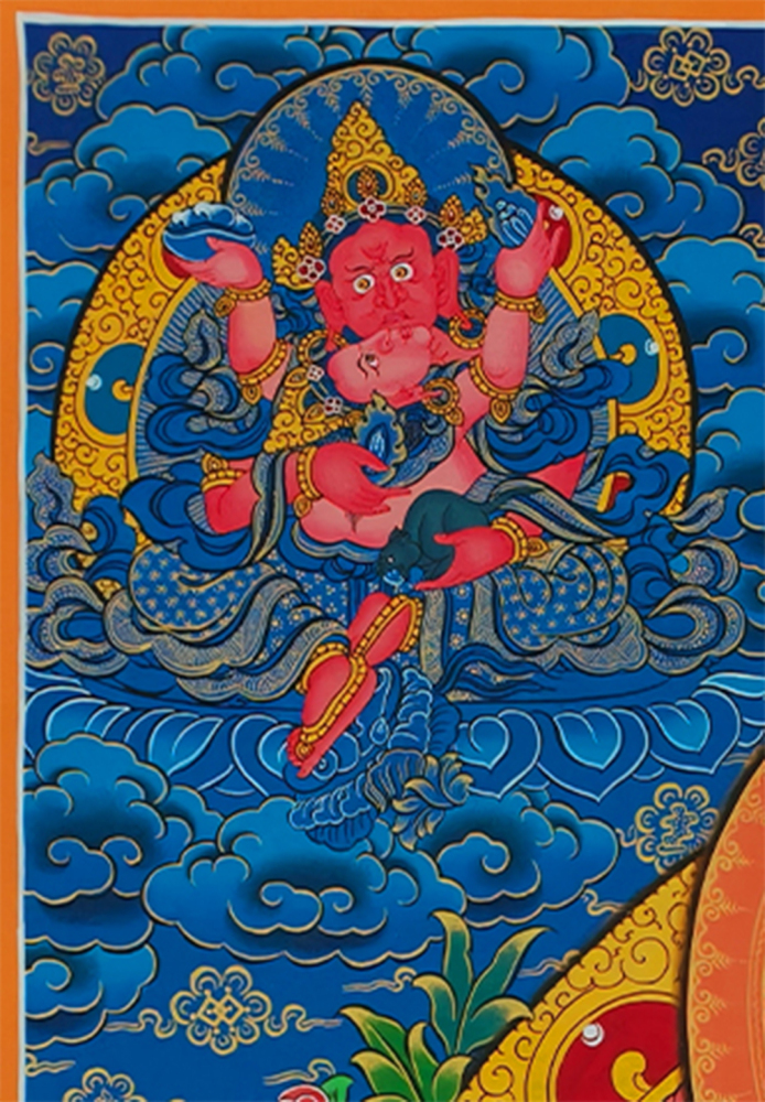 The Five Dzambhala Thangka | Sacred Symbol of Prosperity and Protection