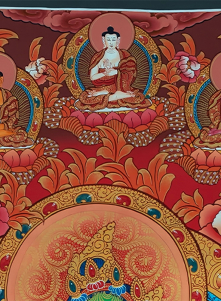 Original Hand painted Green Tara Thangka |Beautiful mother Green Tara symbolizing wisdom