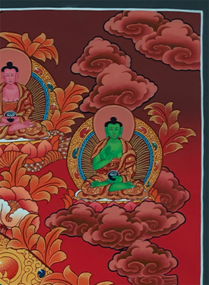 Original Hand painted Green Tara Thangka |Beautiful mother Green Tara symbolizing wisdom