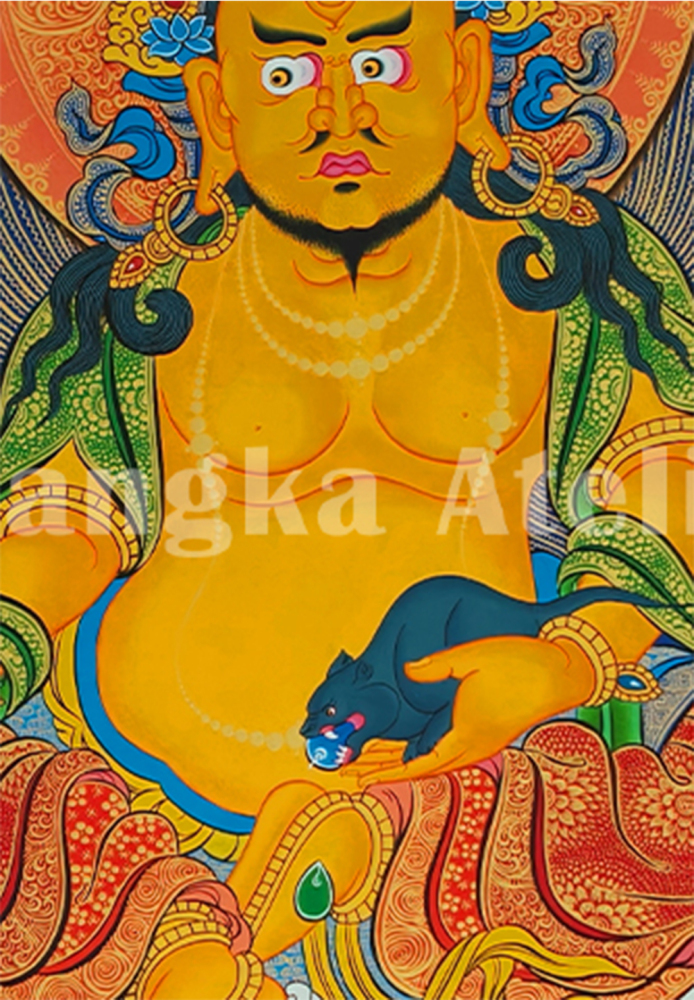 The Five Dzambhala Thangka | Sacred Symbol of Prosperity and Protection
