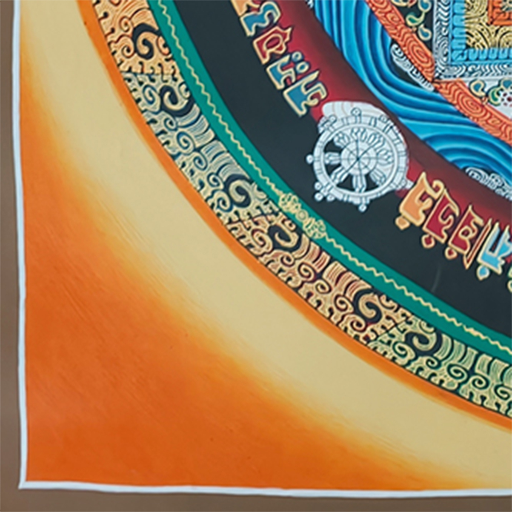 16 Inch Kalachakra Mandala | Wheel of Time | Tibetan Art for Balance and Healing