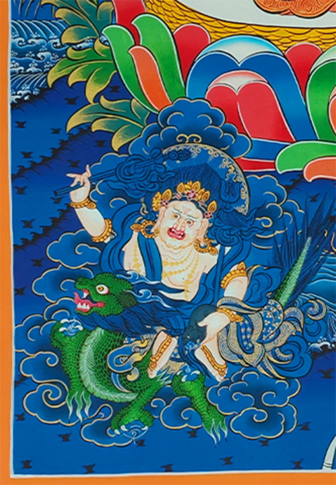 The Five Dzambhala Thangka | Sacred Symbol of Prosperity and Protection