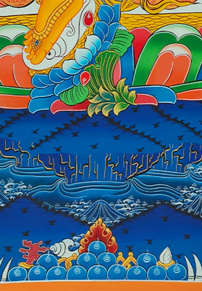 The Five Dzambhala Thangka | Sacred Symbol of Prosperity and Protection