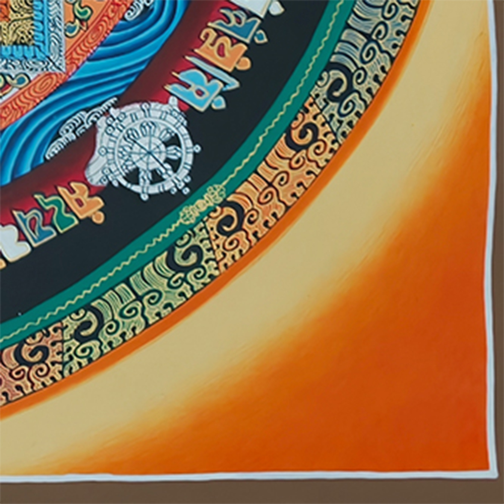 16 Inch Kalachakra Mandala | Wheel of Time | Tibetan Art for Balance and Healing