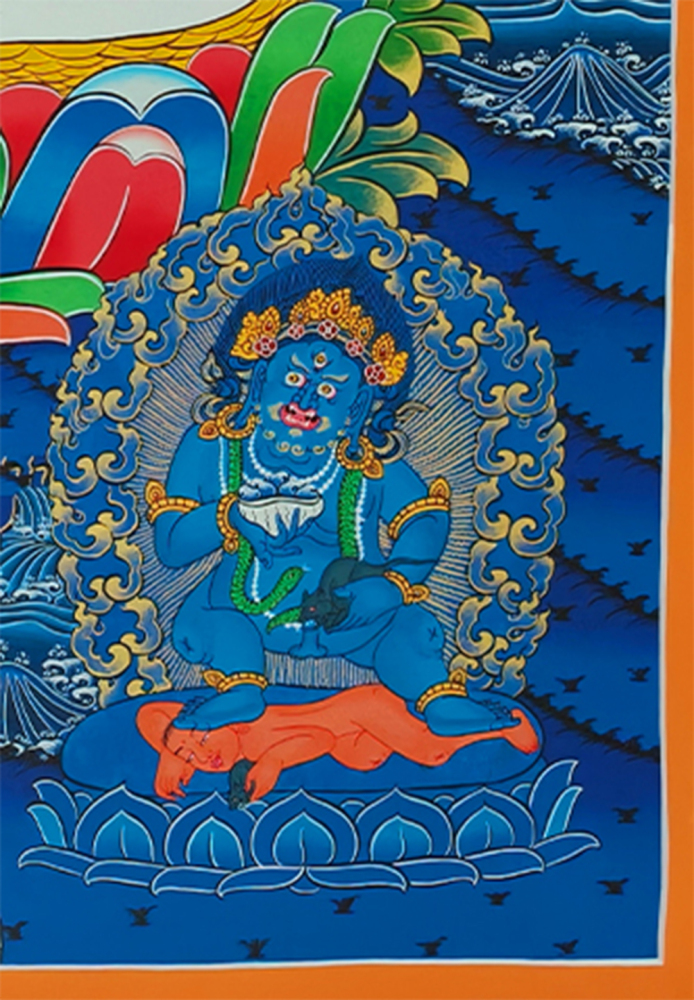 The Five Dzambhala Thangka | Sacred Symbol of Prosperity and Protection