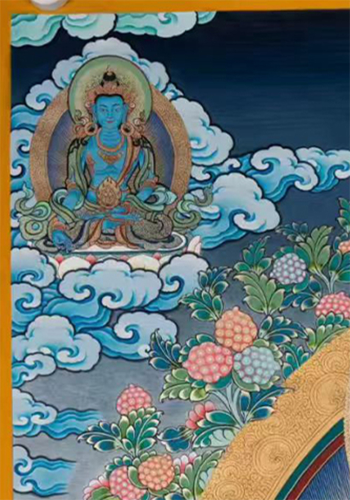 Buddha Vairochana Thangka | Dhyani Buddha of Cosmic Wisdom & Enlightenment