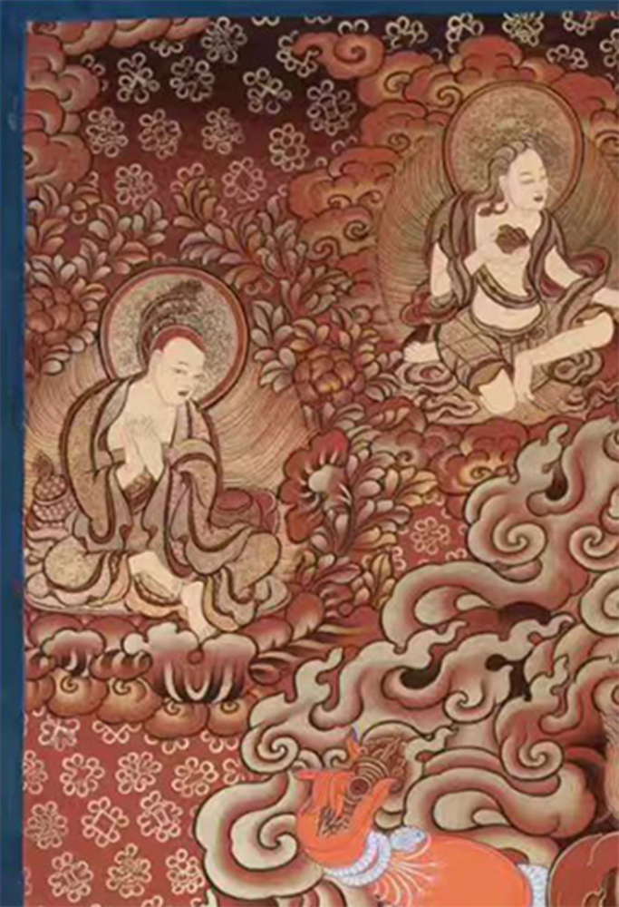 Red-Gold Thangka of Hayagriva | Horse-Headed Vajrapani