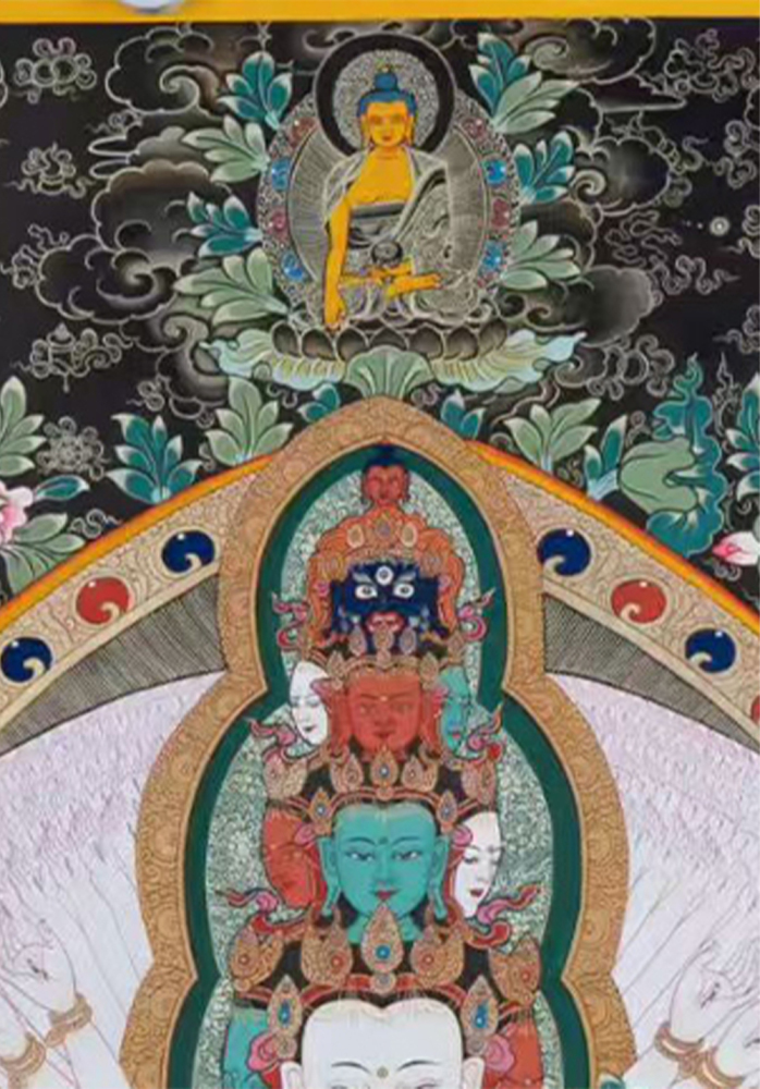 Tibetan Bodhisattva 1000 Armed Avalokiteshvara | Compassionate Protector of All Beings
