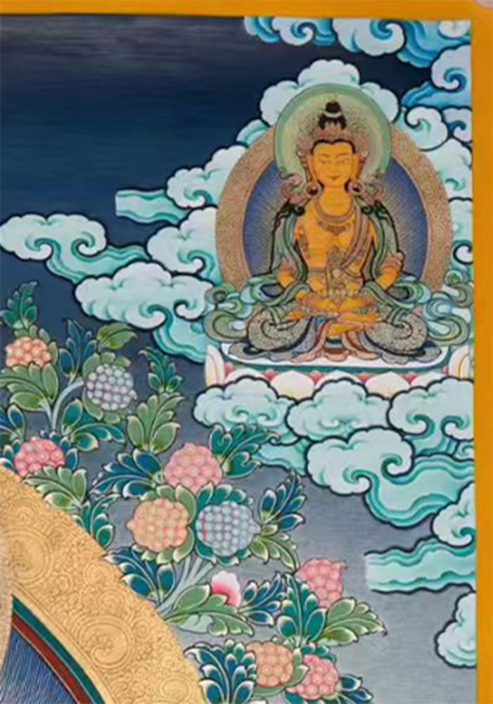 Buddha Vairochana Thangka | Dhyani Buddha of Cosmic Wisdom & Enlightenment