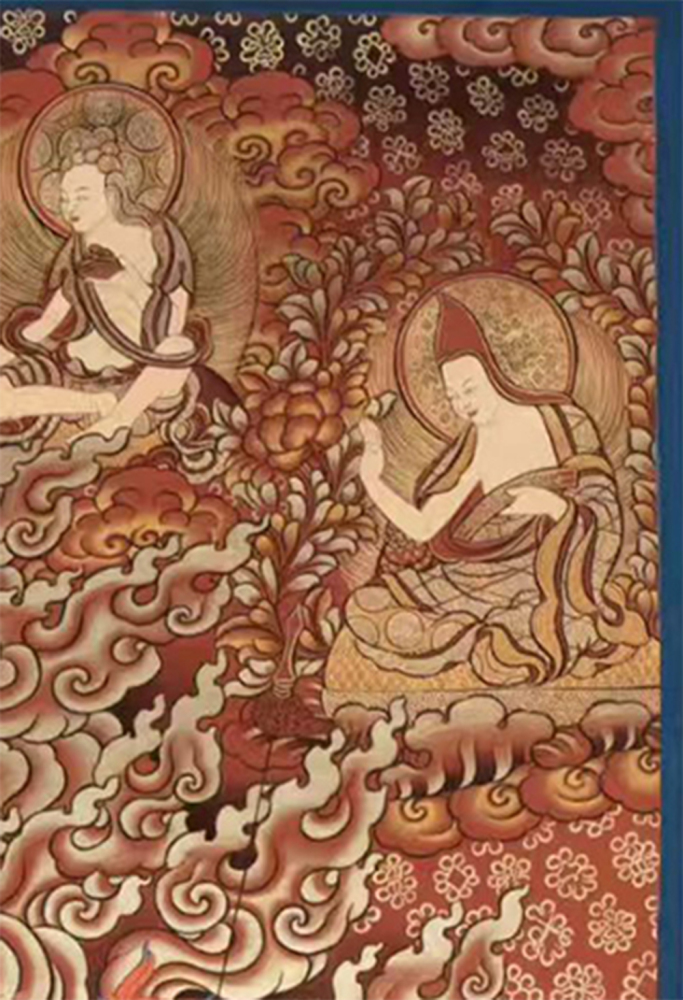 Red-Gold Thangka of Hayagriva | Horse-Headed Vajrapani