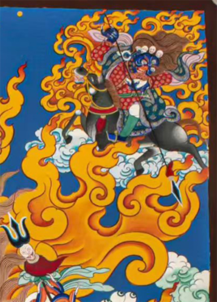 Six-Armed Mahakala Thangka with Consort | Wrathful Protector of the Dharma