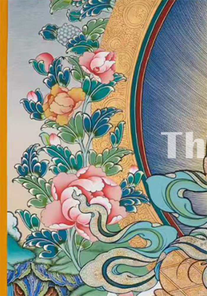 Buddha Vairochana Thangka | Dhyani Buddha of Cosmic Wisdom & Enlightenment