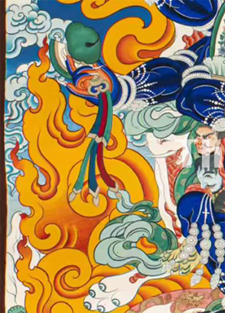 Six-Armed Mahakala Thangka with Consort | Wrathful Protector of the Dharma